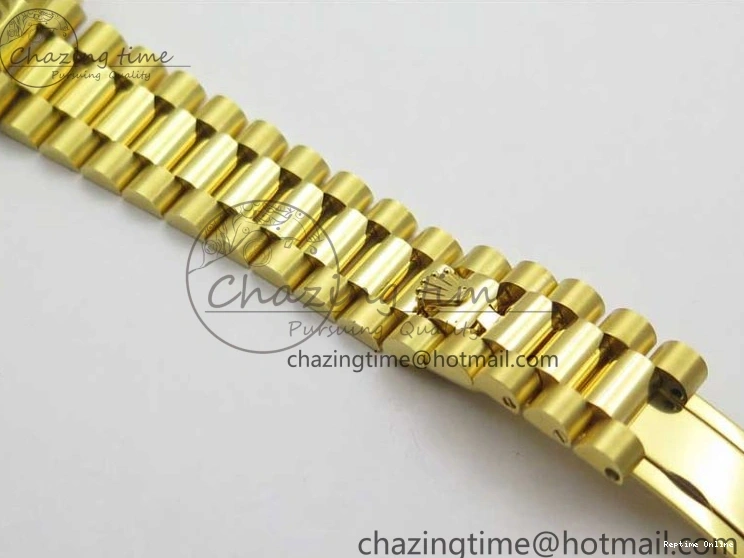 0516 Daydate 278288 31mm YG EWF Best Edition Green Malachite Dial on YG President Bracelet ETA SunProtective 2605